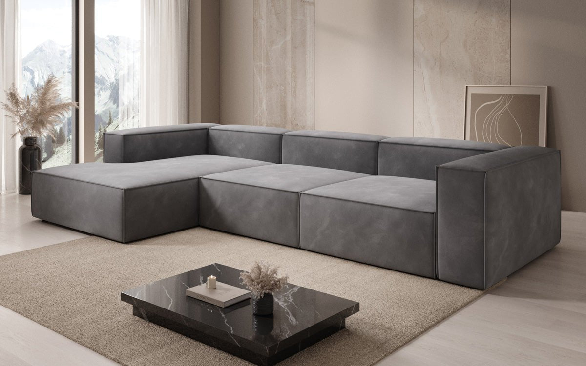 Designer Sofa Lesley L in Samt