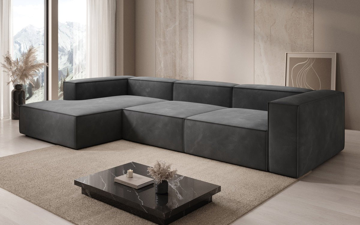 Designer Sofa Lesley L in Samt