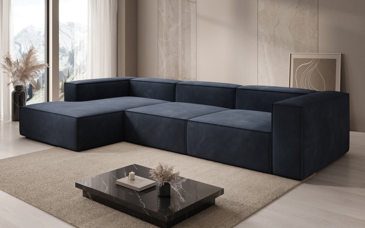 Designer Sofa Lesley L in Samt