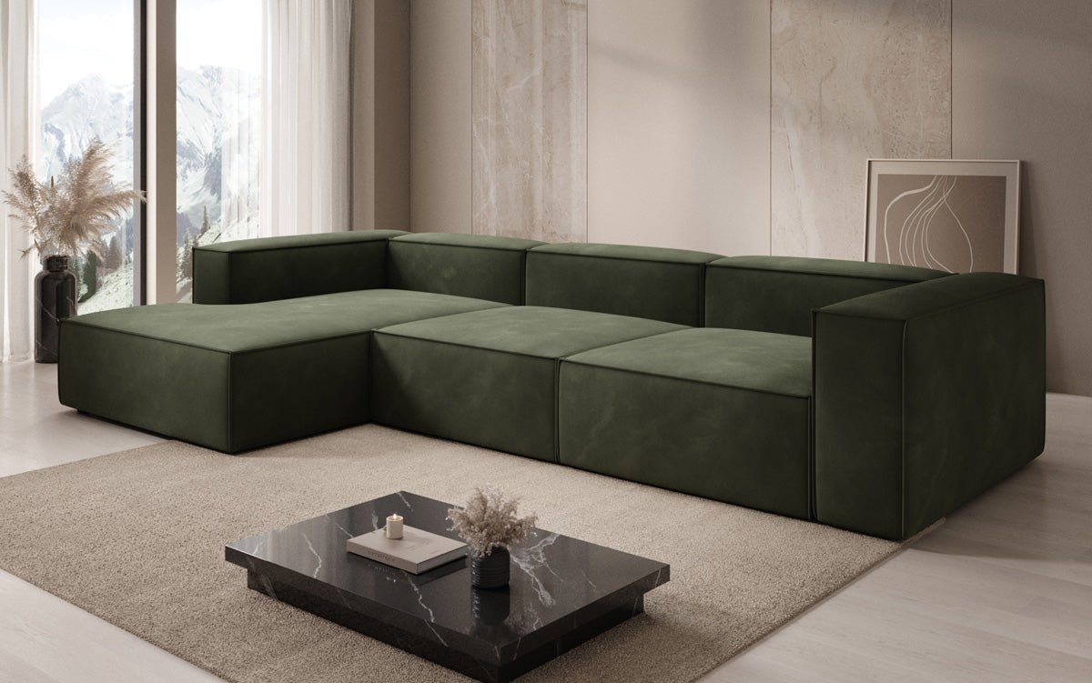 Designer Sofa Lesley L in Samt