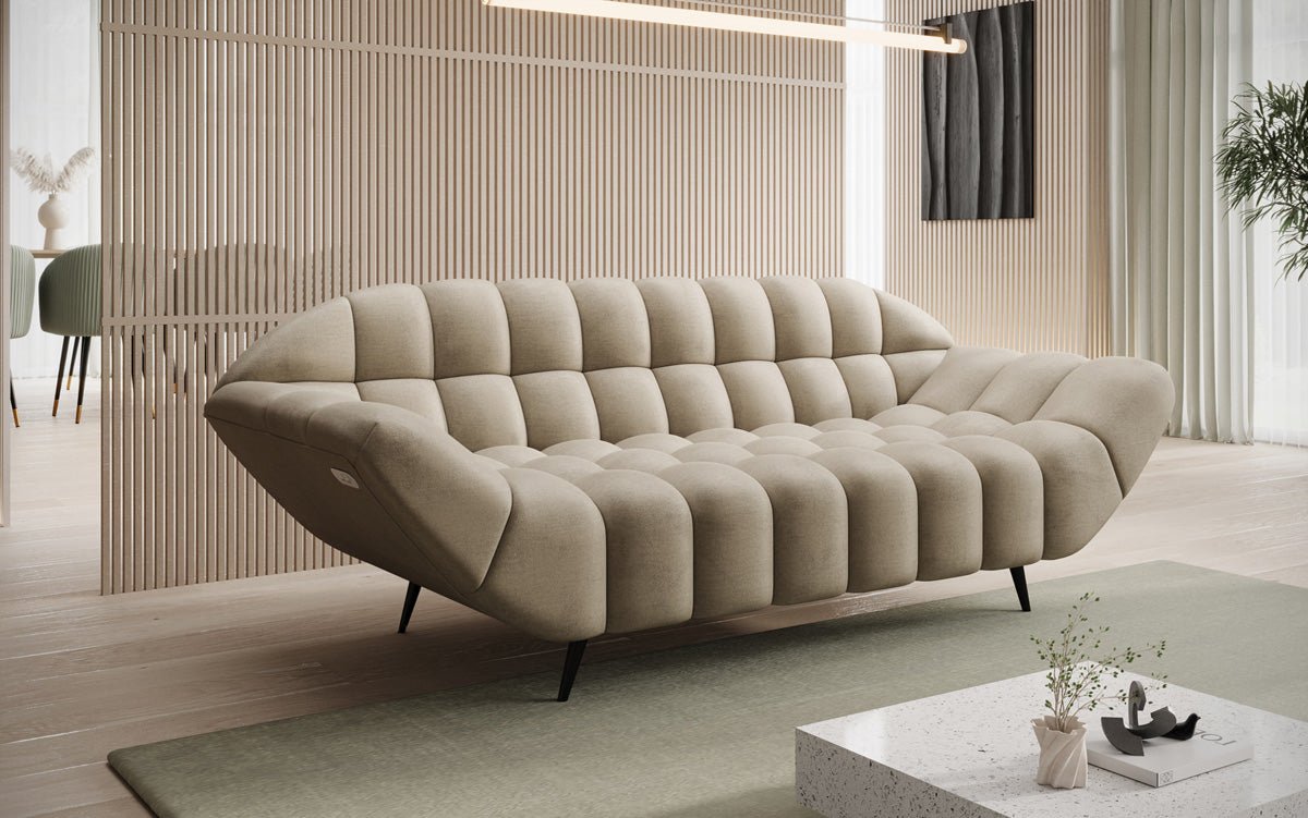Designer 2 Sitzer Sofa Amora in Samt