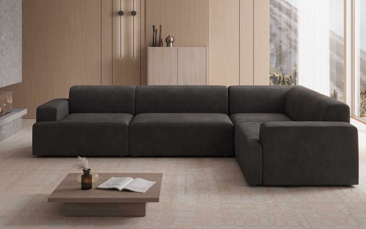 Designer Sofa Monza Wohnlandschaft L in Samt