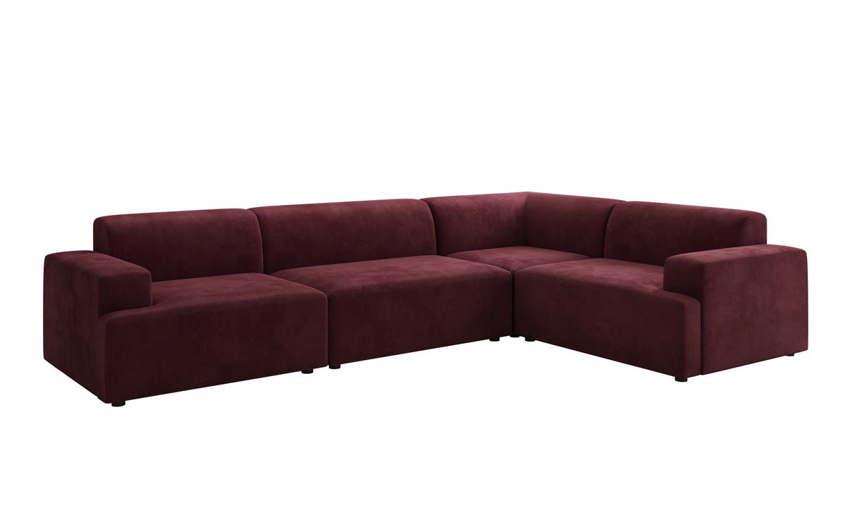 Designer Sofa Monza Wohnlandschaft L in Samt
