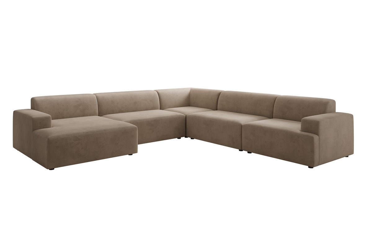 Designer Sofa Monza Wohnlandschaft U XXL in Samt