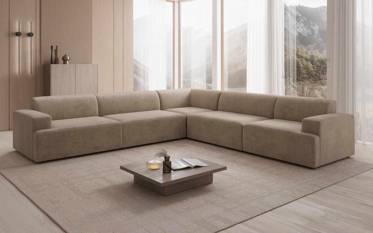 Designer Sofa Monza Wohnlandschaft L XXL in Samt