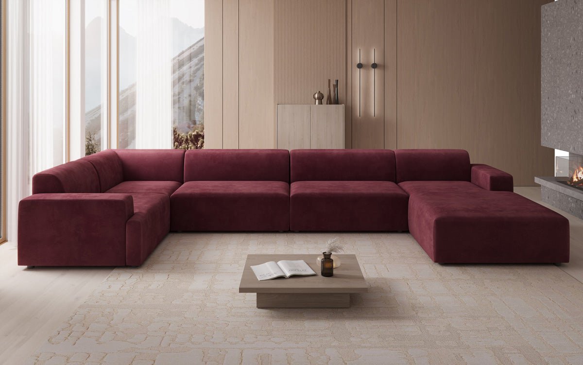 Designer Sofa Monza U XXL in Samt