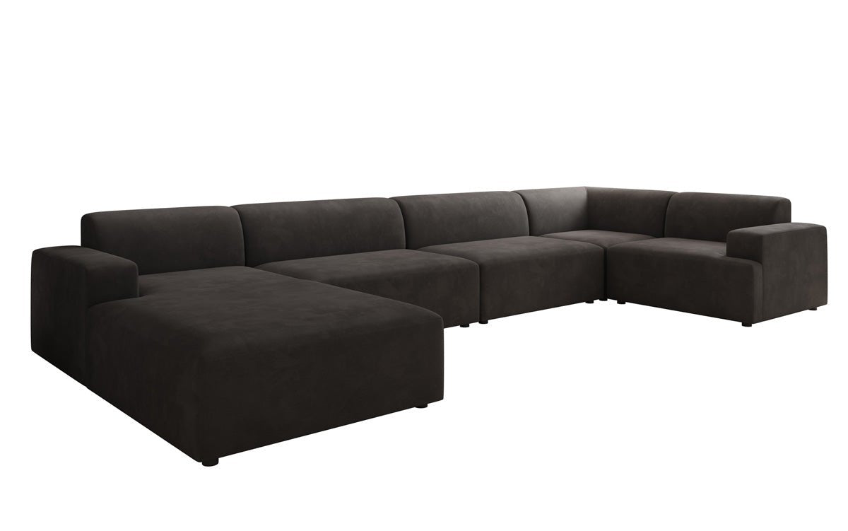 Designer Sofa Monza U XXL in Samt