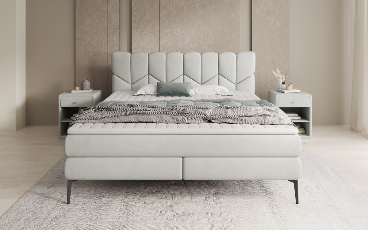 Boxspringbett Mirea in Echtleder
