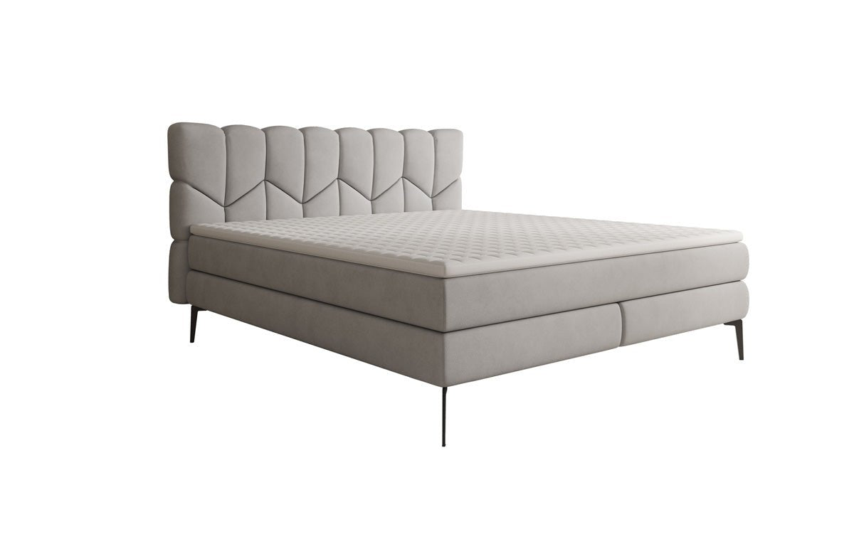 Boxspringbett Mirea in Echtleder