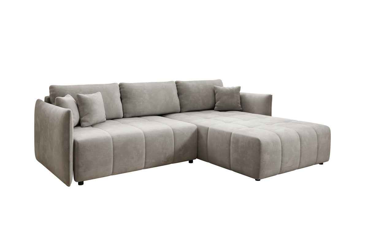Designer Sofa Velaro L mit Schlaf- und Klappfunktion in Samt