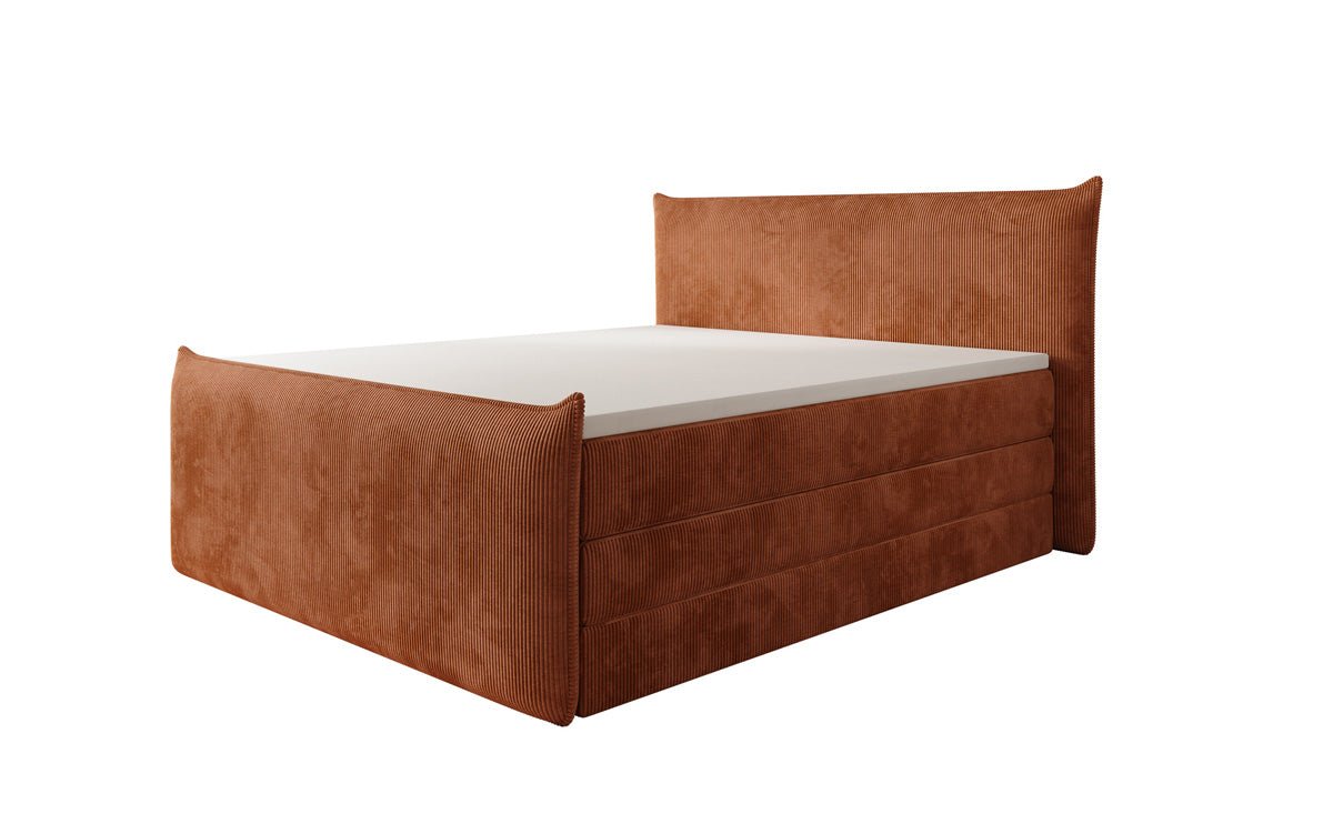 Boxspringbett Liana II mit hochklappbarem Stauraum in Cord