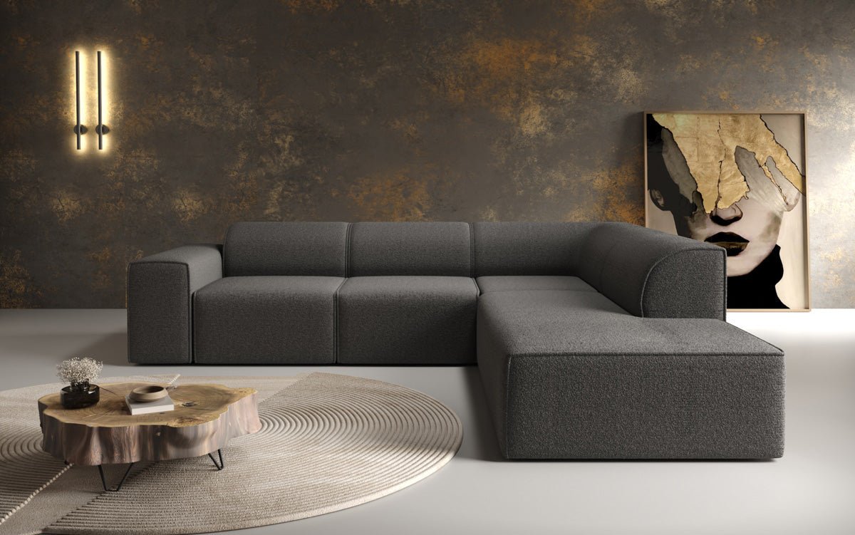 Designer Sofa Idiola L in Teddy Bouclé