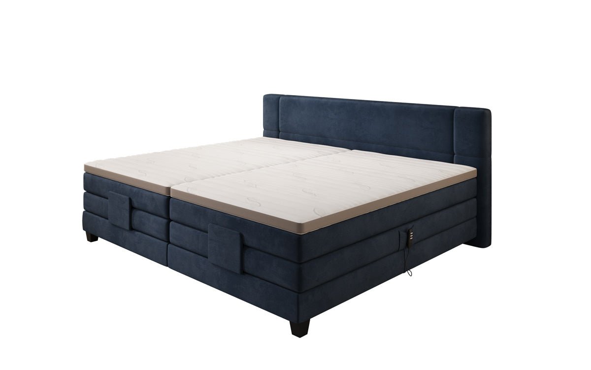 Familien Boxspringbett Noela 220/240x200 elektrisch verstellbar in Samt