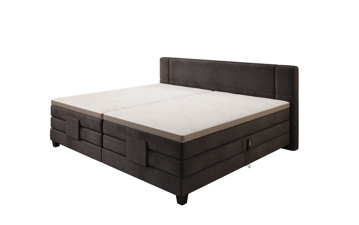 Familien Boxspringbett Noela 220/240x200 elektrisch verstellbar in Samt