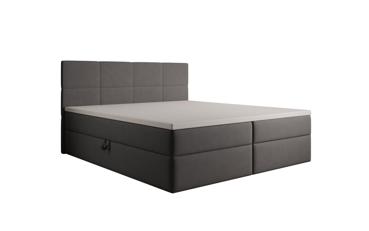 Boxspringbett Levi in Stoff mit Stauraum