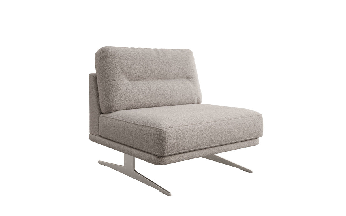 Designer Sofa-Sessel Torino ohne Armlehnen in Bouclé