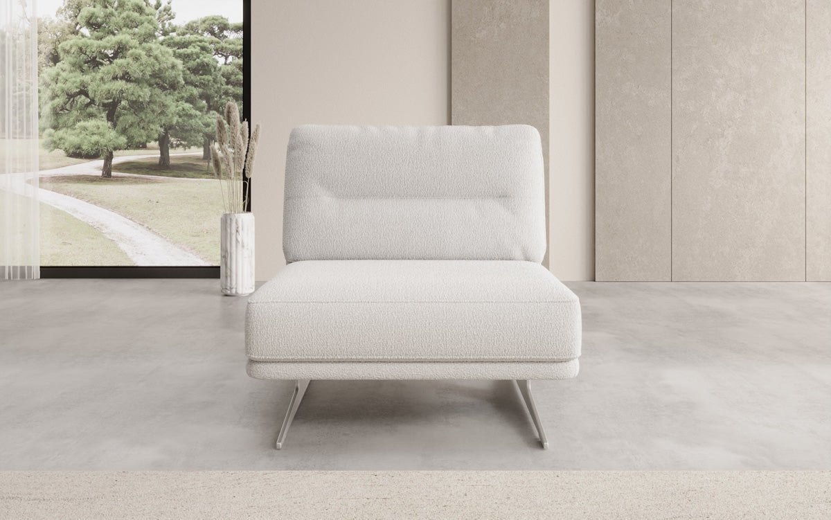 Designer Sofa-Sessel Torino ohne Armlehnen in Bouclé