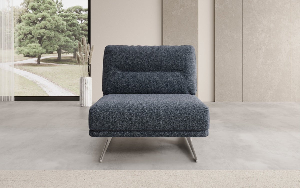 Designer Sofa-Sessel Torino ohne Armlehnen in Bouclé