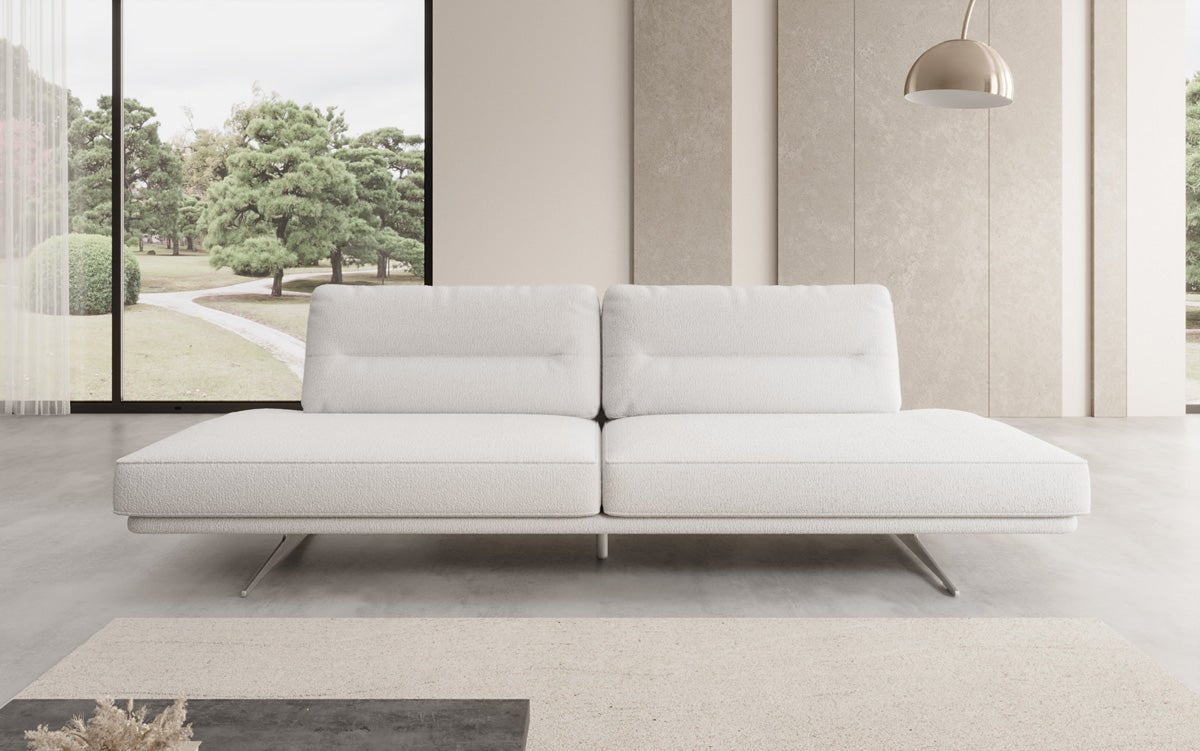 Designer Sofa Torino 3 Sitzer Open in Bouclé