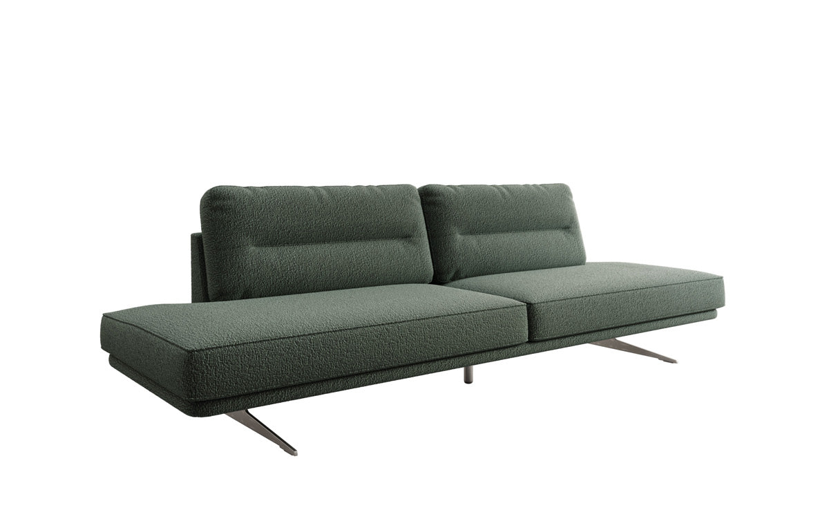 Designer Sofa Torino 3 Sitzer Open in Bouclé