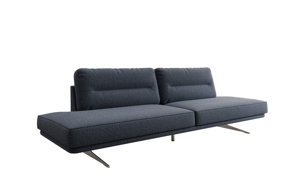 Designer Sofa Torino 3 Sitzer Open in Bouclé