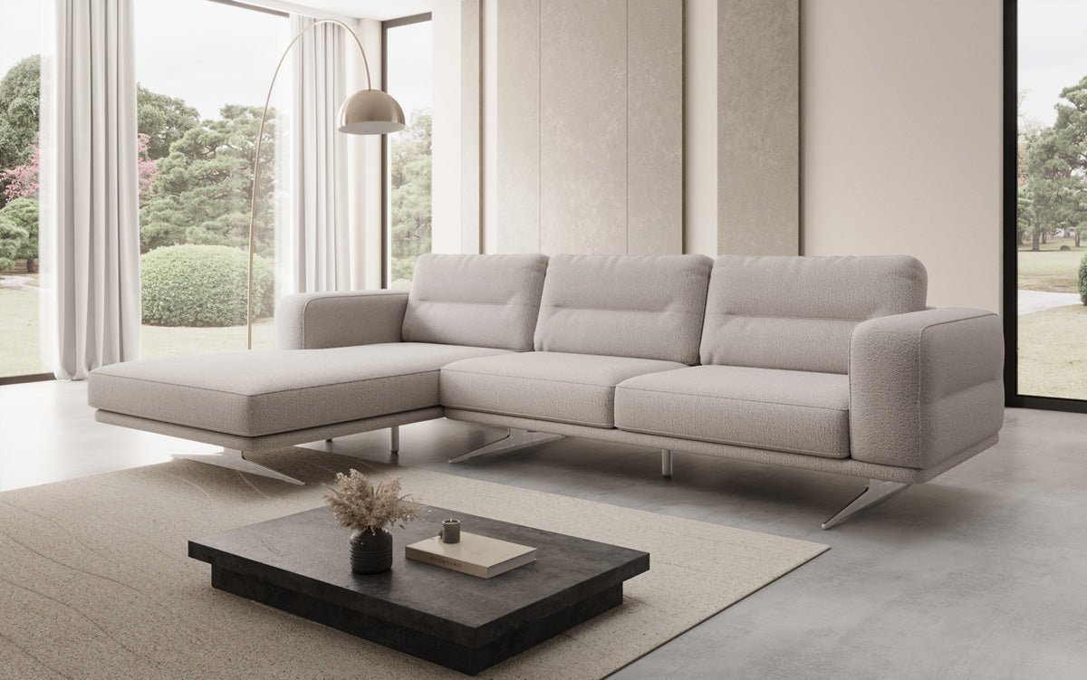 Designer L Sofa Torino in Bouclé