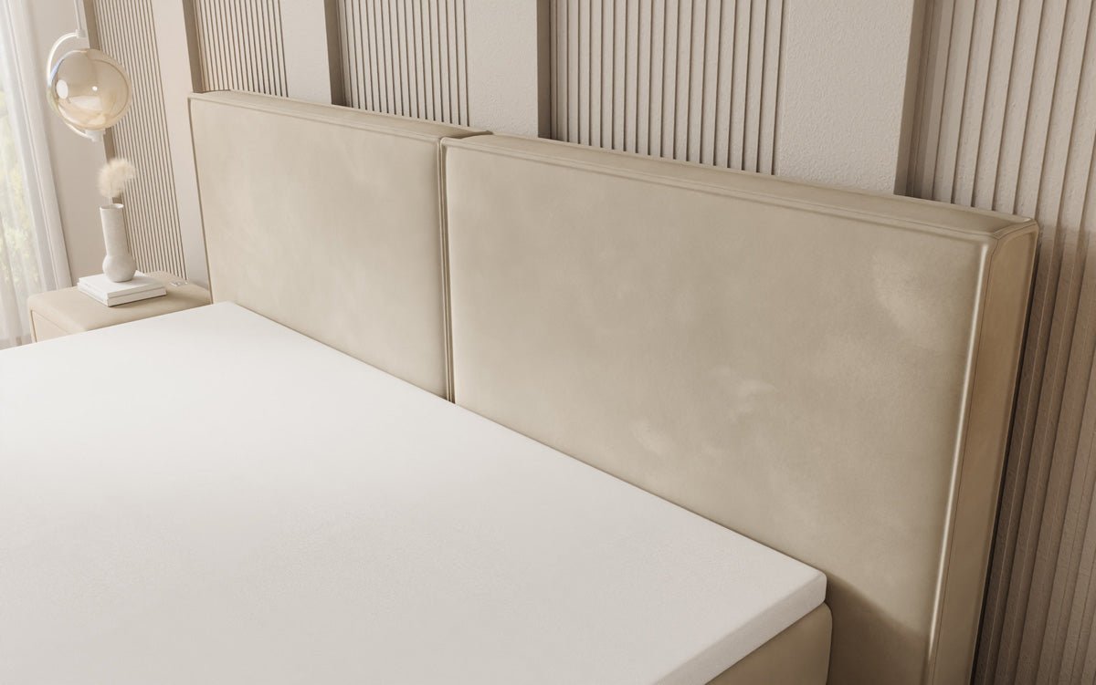 Boxspringbett Ophelia mit Schwebeoptik in Samt