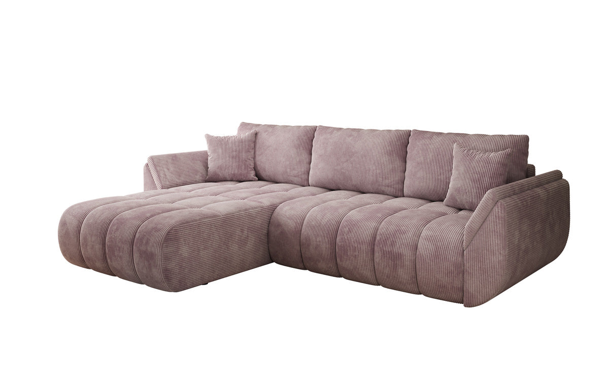 Designer Sofa Lenoa L mit Schlaffunktion und Stauraum in Cord