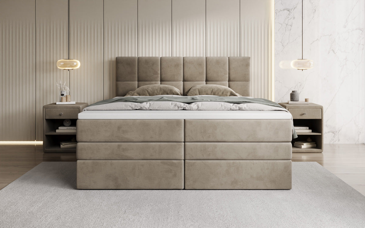 Boxspringbett Windsor mit Stauraum in Samt