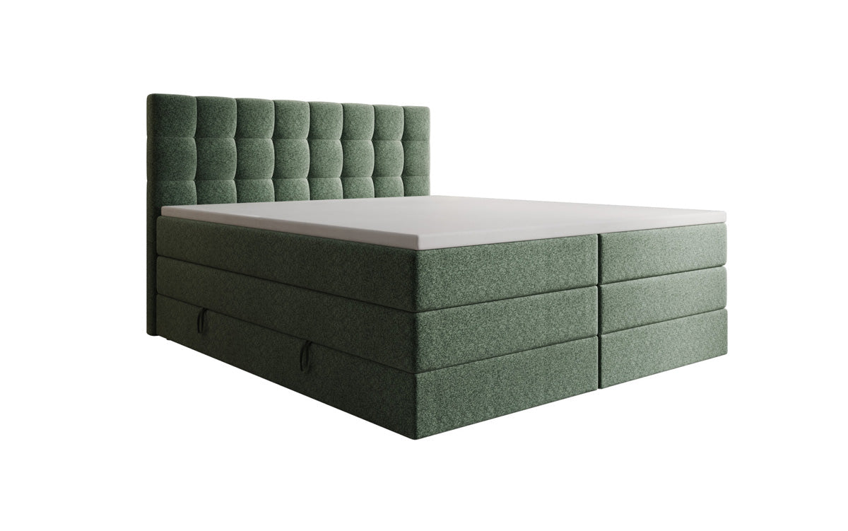 Boxspringbett Grandé in Strukturstoff mit Stauraum