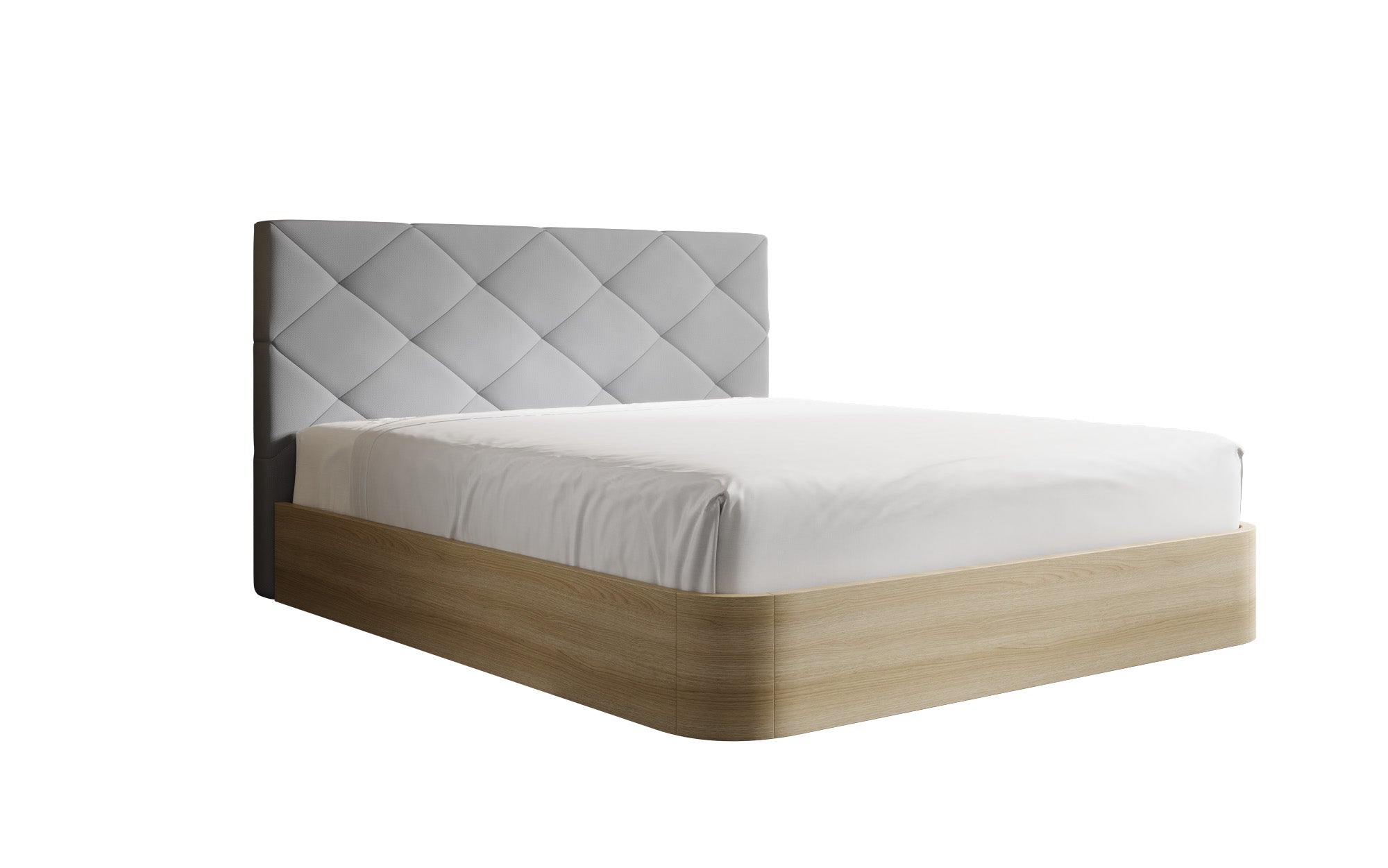 Designer Polsterbett Fiore Caro in Stoff mit Stauraum