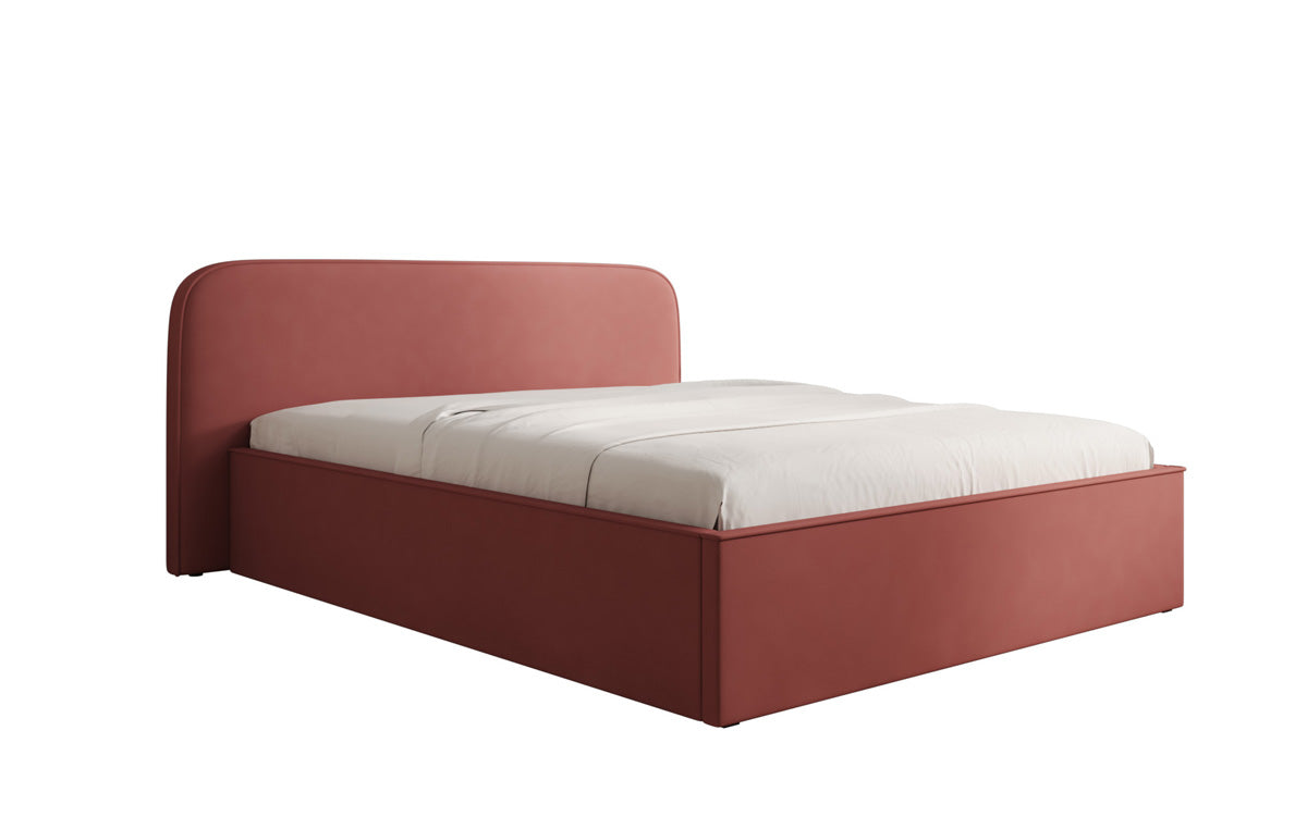 Designer Polsterbett Nola in Stoff mit Stauraum
