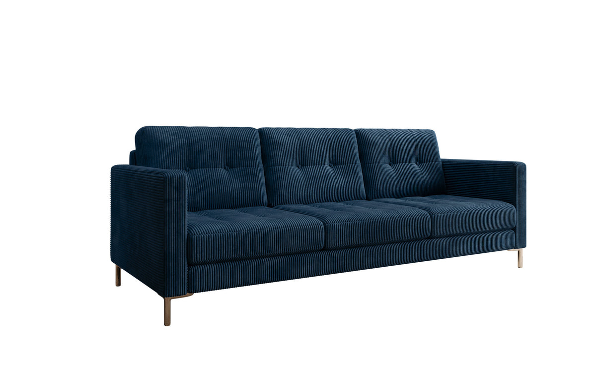 Designer 3 Sitzer Sofa Harvey mit Schlaf- und Klappfunktion in Cord