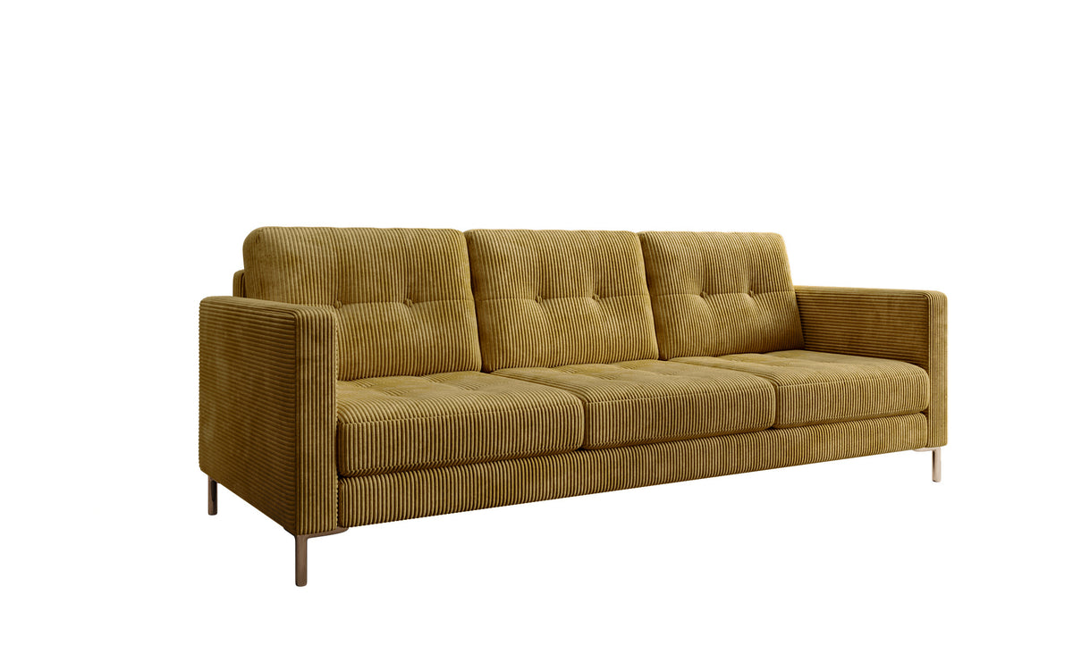 Designer 3 Sitzer Sofa Harvey mit Schlaf- und Klappfunktion in Cord