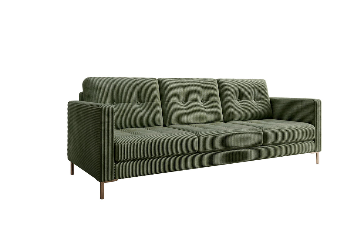 Designer 3 Sitzer Sofa Harvey mit Schlaf- und Klappfunktion in Cord