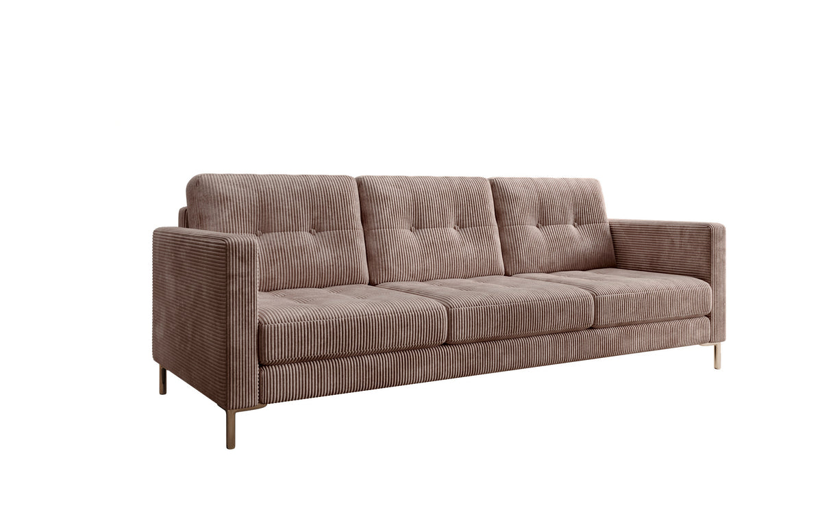 Designer 3 Sitzer Sofa Harvey mit Schlaf- und Klappfunktion in Cord