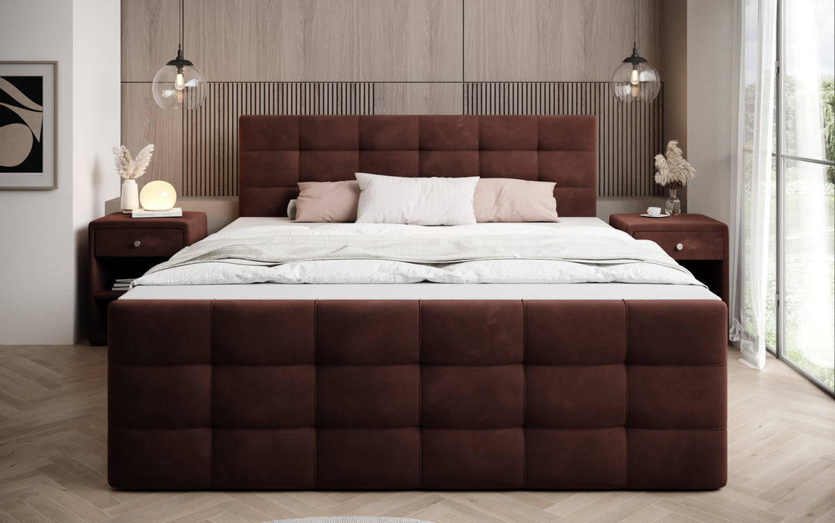 Boxspringbett Luxor Samt mit Stauraum