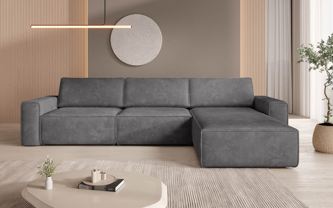 Modulares Ecksofa Yuma L aus Cord