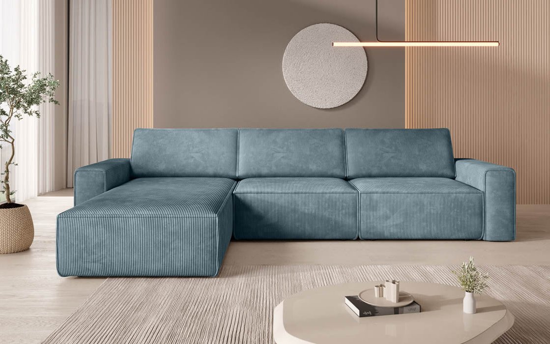 Modulares Ecksofa Yuma L aus Cord