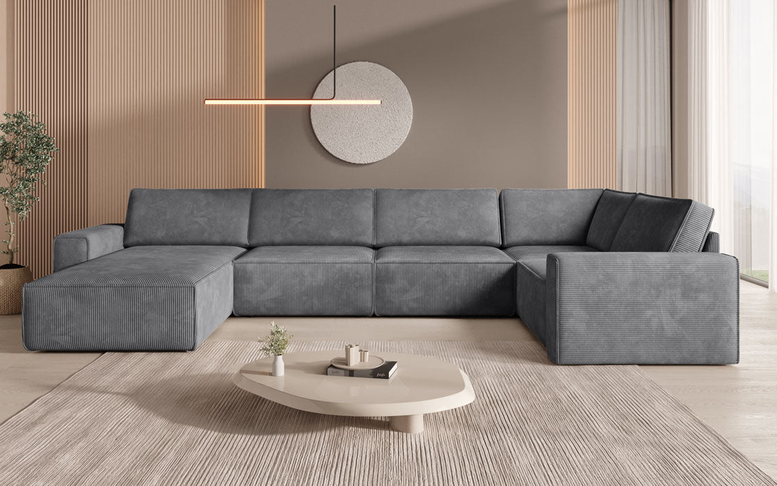 Modulare Sofalandschaft U Yuma aus Cord