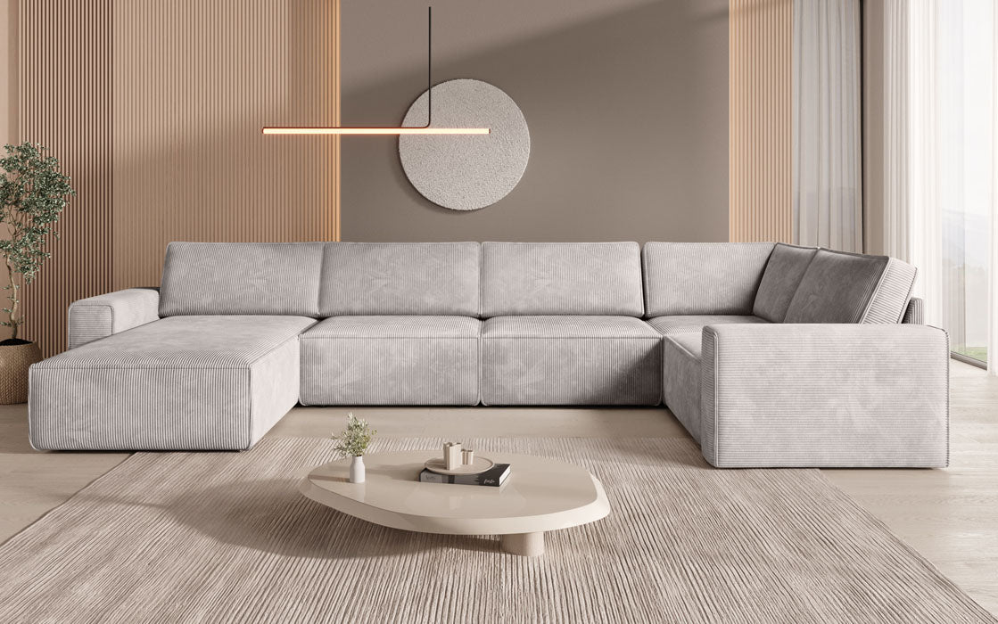 Modulare Sofalandschaft U Yuma aus Cord