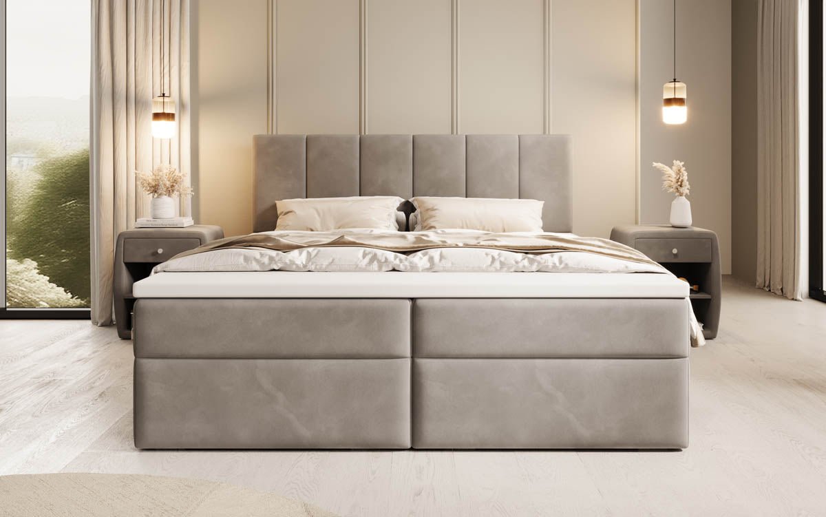 Boxspringbett Aurelia Samt mit Stauraum