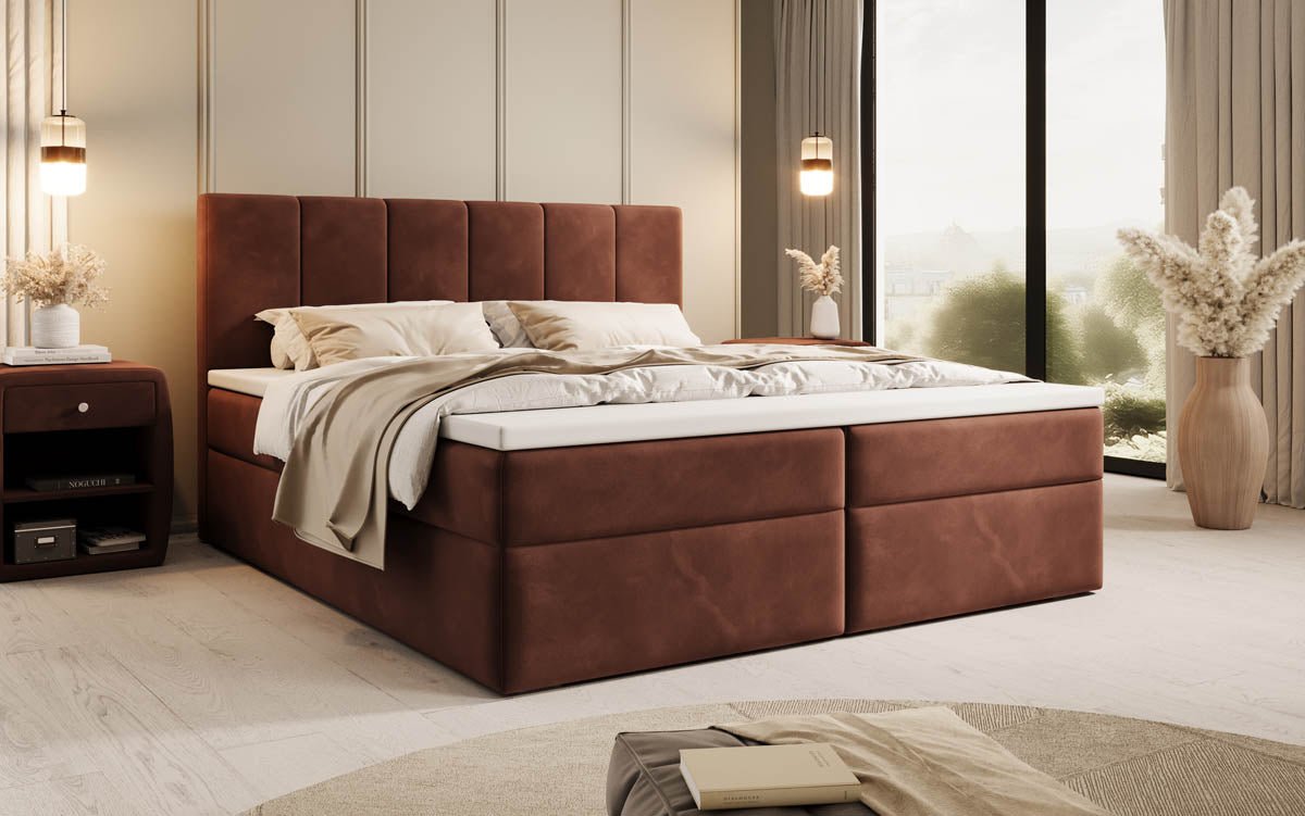 Boxspringbett Aurelia Samt mit Stauraum