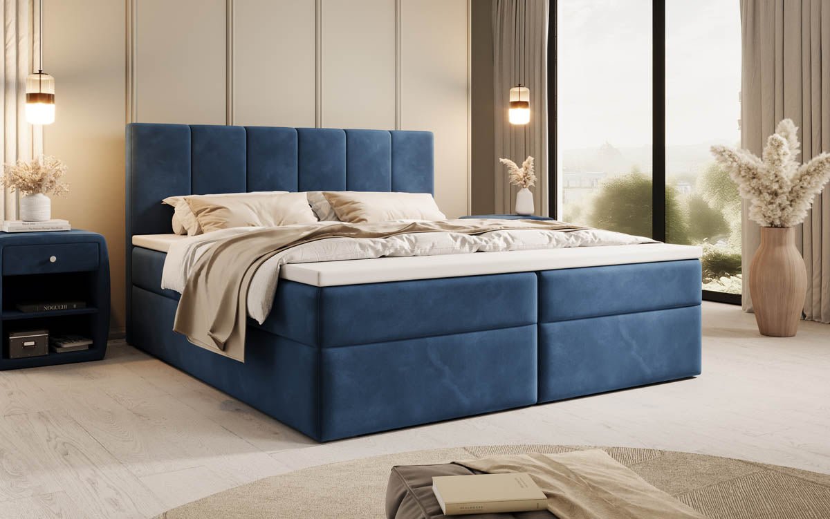 Boxspringbett Aurelia Samt mit Stauraum