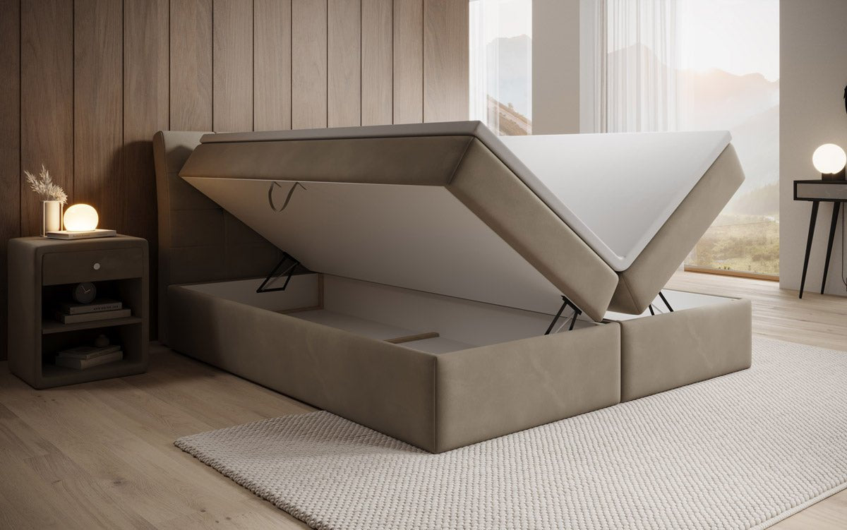 Boxspringbett Amalia Samt mit Stauraum