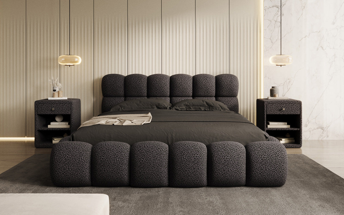 Designer Polsterbett Boston Wild Edition mit Stauraum