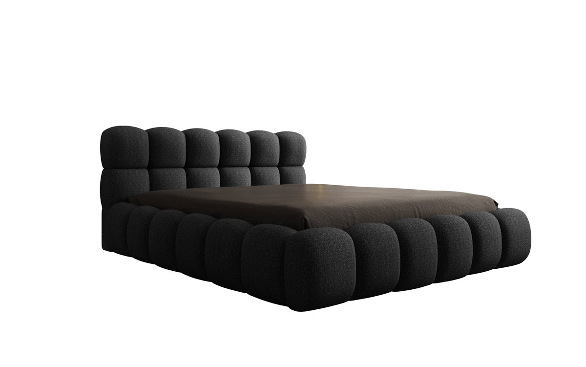 Designer Polsterbett Boston Bouclé mit Stauraum