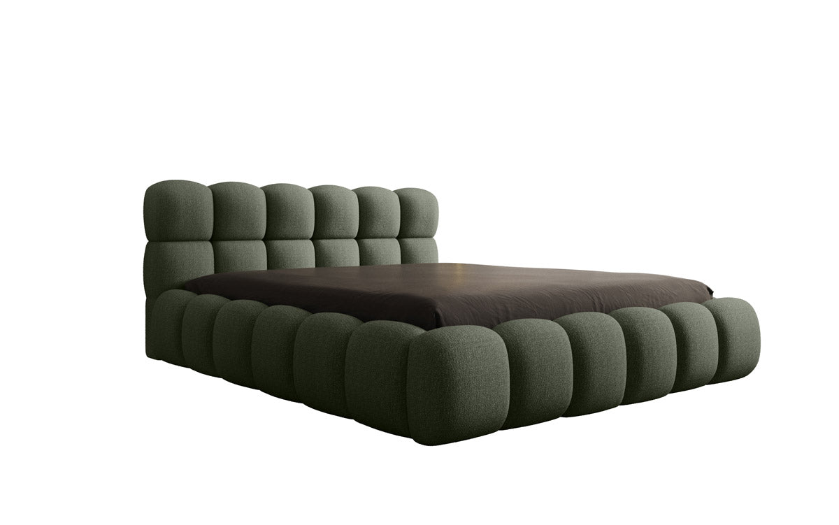 Designer Polsterbett Boston Bouclé mit Stauraum