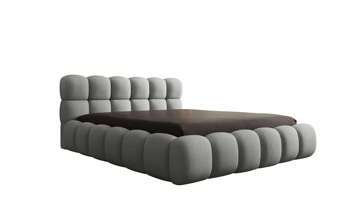 Designer Polsterbett Boston Bouclé mit Stauraum