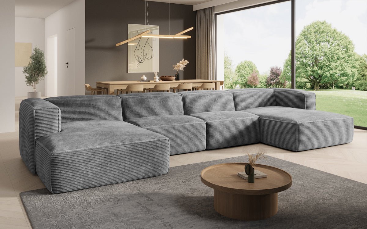 Designer Sofa Comfy U in Cord